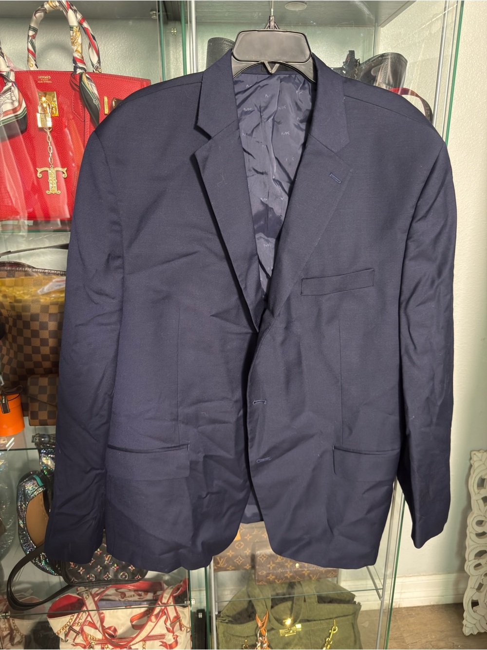 Michael Kors Navy Single-Breasted Blazer